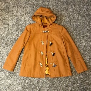Merona coat in a retro 1960s style.